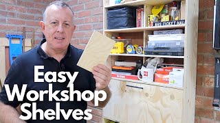 How to Build Easy Workshop Shelves from 1 Sheet of Ply [upl. by Monte]