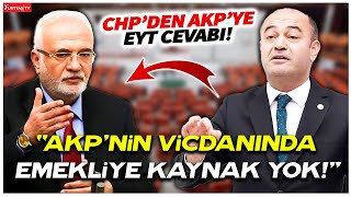 CHPli Özgür Karabattan AKPli Elitaşa EYT cevabı quotAKPnin vicdanında emekliye kaynak yokquot [upl. by Norab]