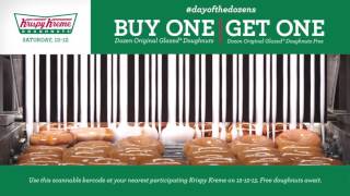 Krispy Kreme dayofthedozens presents The World’s Tastiest Coupon [upl. by Sarat934]