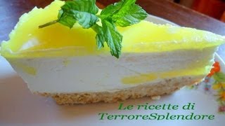 Cheesecake al limone senza cottura  No Bake Lemon Cheesecake [upl. by Britni]