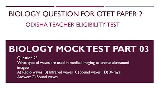 Biology Question Mock test 03 for OTET Paper 2 IMP BIO QUESTION otet2024 biologyimportantquestion [upl. by Ahiel]