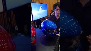 Smart helmet demo by Japan Display RAW VIDEO [upl. by Pellet994]