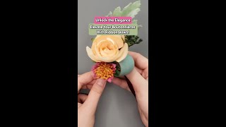 Unlock the Elegance Elevate Your Boutonnieres with Ribbon Bows  DIY Wedding Flowers [upl. by Dranik]