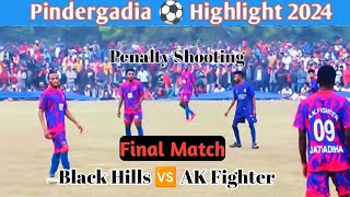 Final Match Penalty Kick Pindergadia Football Match 2024 Black Hills vs Soren Sipahi [upl. by Ocko]