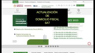 Actualizar domicilio fiscal en SAT fácil y rápido [upl. by Yennej]