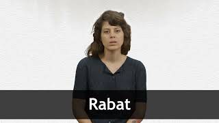 How to pronounce RABAT in French [upl. by Quartis]