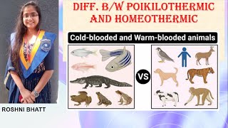 Difference between Poikilothermic and Homeothermic animals 👍 [upl. by Eirolam981]