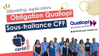 Obligation Qualiopi et soustraitance CPF en 2024 [upl. by Ostap]