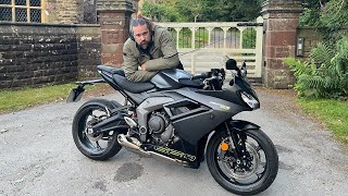 2024 Triumph Daytona 660  FIRST RIDE impressions A2 compatible [upl. by Bledsoe]