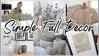 NEW 2023 FALL DECORATE WITH ME  NEUTRAL FALL DECOR  kitchen living room amp entryway [upl. by Ginder]