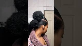 Try this cute double bun hairstyle using springy afro twist hair 4chair bunhairstyles 4chairstyle [upl. by Kloster176]