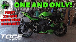 KAWASAKI ZX4RR  TOCE RAZOR TIP EXHAUST  INSTALLATION AND SOUNDCHECK [upl. by Amej]