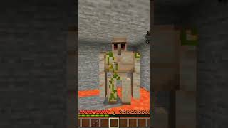 save iron golem in minecraft 🥺 shorts ytshorts emotional minecraft [upl. by Cyprus]