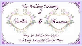 WEDDING OF SUDHIR amp KARUNA  30TH MAY 2024 THURSDAY 0445 PM LIVE [upl. by Lenneuq]