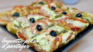 BAGUETTE PIZZA à PARTAGER 🥖🍕EXPRESS recette idéale d’été pour accompagner vos salades 🥗 [upl. by Chapen]