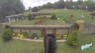 Elite Eventing  Blenheim Horse Trials 2013 Cross Country Head Cam with Georgie Spence [upl. by Nnaylime]