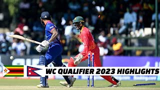 Zimbabwe vs nepal wc qualifiers 2023 highlights  zim vs nep wc qualifiers 2023 highlights [upl. by Yelyab]