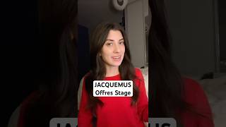 JACQUEMUS  Offres Stage [upl. by Kellen]