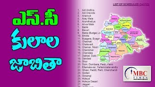 Telangana State SC Caste List  List of Scheduled Castes [upl. by Egroj]