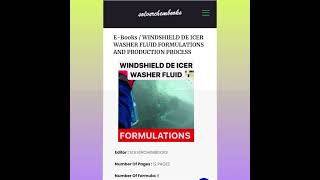 WINDSHIELD DE ICER WASHER FLUID PRODUCTION PROCESS [upl. by Therron]