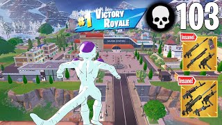 103 Elimination Solo vs Squads Wins Full Gameplay Fortnite Chapter 5 Ps4 Controller [upl. by Lyrehs]