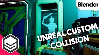 Create custom collision for Unreal in Blender Tutorial by SyntyStudios [upl. by Idieh]