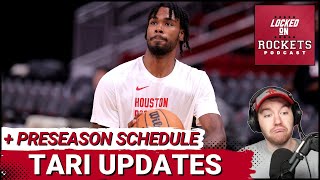 Houston Rockets Preseason Schedule Release  Tari Eason Updates Rehab Progress amp Skill Improvements [upl. by Charmine107]