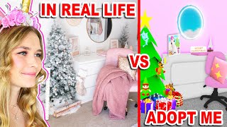 Recreating My REAL LIFE CHRISTMAS OFFICE In Adopt Me Roblox [upl. by Ycrad754]