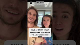 Bule Amerika Aneh Lihat Orang Indonesia Berenang Masih Sopan‼️ reaksibule viralvideo shorts [upl. by Kilam]