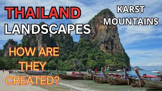 karst mountains in thailand karst sinkholes mountains waterfall limestone dolomites [upl. by Sofer]