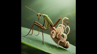 What happens when a mantis gets horsehair worms [upl. by Tommie412]