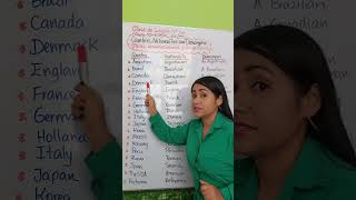 COUNTRIES NATIONALITIES AND DEMONYMS 👩🏻‍🏫 easyenglishtv [upl. by Naloc]