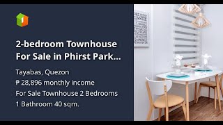 2bedroom Townhouse For Sale in Phirst Park Tayabas Quezon [upl. by Salomone150]