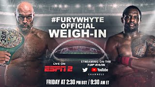 Tyson Fury vs Dillian Whyte  OFFICAL WEIGHIN [upl. by Arral]