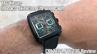 TAG Heuer Monaco Skeleton Chronograph CBL2184FT6236 Review [upl. by Lathrope]