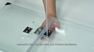 How to Install A Bifold Shower Door BFH Series [upl. by Inoek]