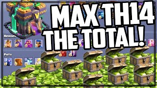 THE TOTAL Town Hall 14 GEM to MAX in Clash of Clans Part 2 [upl. by Belac]