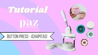 Cómo hacer chapas con la Button Press  Máquina para hacer chapitas personalizadas tutorialchapas [upl. by Akenit93]