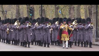 Remembrance Sunday 2014 London The Military Bands [upl. by Yeleek]