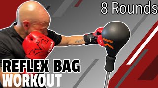 Reflex Bag Workout  8 Rounds  Outshock Punching Ball  English [upl. by Gneh]