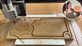 USINAGEM COM CNC ROUTER CORINTHIANS [upl. by Croner]