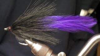 How to tie a Simple Black and Purple Tarpon Fly [upl. by Lecrad464]