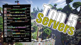 Top 5 Best Minecraft 117 Java Servers MiniGamesSurvival GamesPvP [upl. by Vannie]