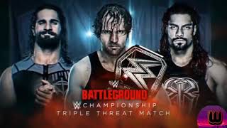 Dean Ambrose vs Seth Rollins vs Roman Reigns Battleground 2016 Highlights [upl. by Naryt]