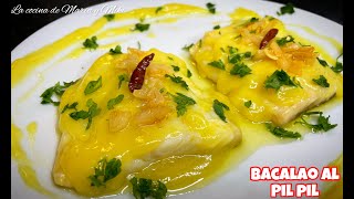 BACALAO AL PIL PIL Receta Fácil y Salsa Perfecta 👌 [upl. by Ballard446]