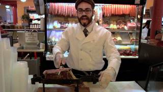 Jamon Iberico — Spains Finest Cured Ham — at Di Bruno Bros [upl. by Meeharb]