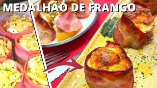 MEDALHÃO DE FRANGO COM BACON  RECEITA EXCLUSIVA [upl. by Thamora]