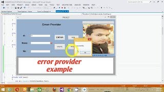 Error Provider in DOT NET without filling textBox [upl. by Herrod]