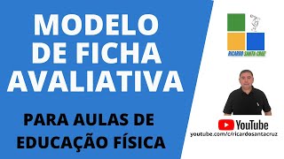 MODELO DE FICHA AVALIATIVA [upl. by Mcgregor]