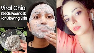 Testing Viral Chia Seed Mask😱 Uffff 😱 Im Surprised My Skin Very Glowing Amazing Results [upl. by Ocinemod456]